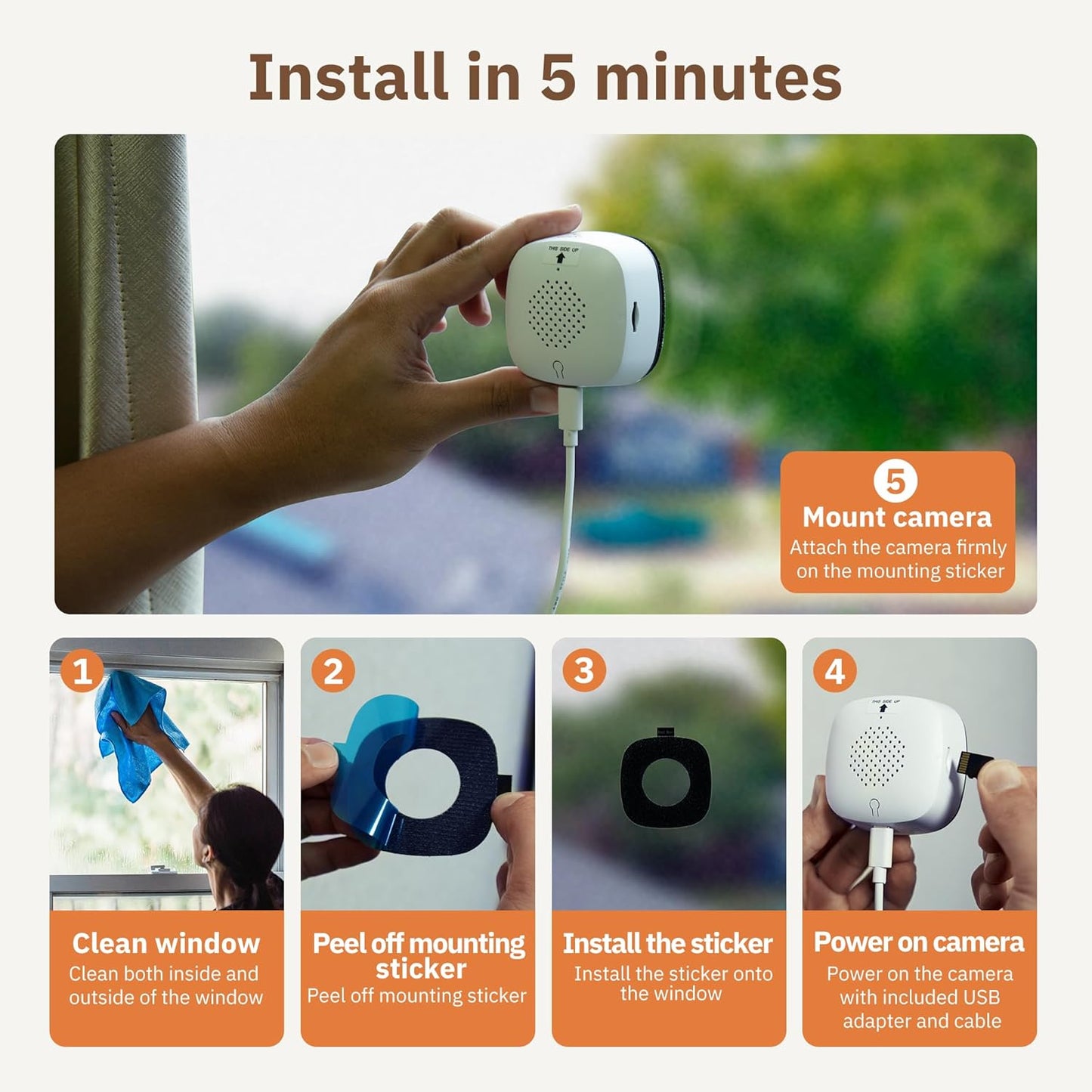 GIRAFITPRO™ 3MP HD Window Camera – Safer Home, Day & Night