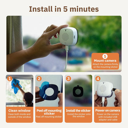 GIRAFITPRO™ 3MP HD Window Camera – Safer Home, Day & Night